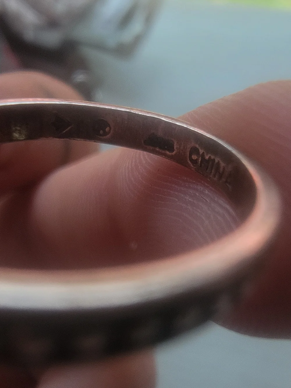 Sterling Silver Dot-Accent Band Ring - Picture 2 of 3